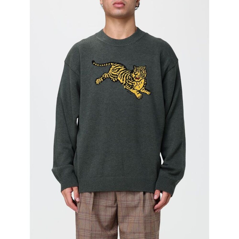 Kenzo Men Kenzo Fauna Print Cotton Crewneck Jumper With Dropped Shoulders